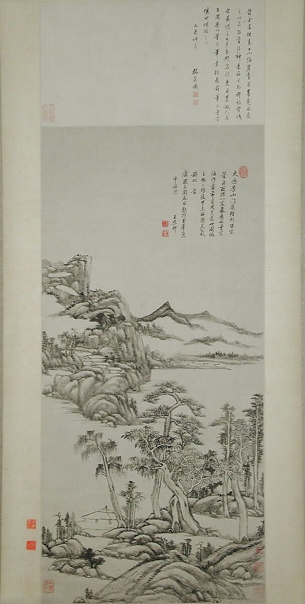 Landscape in the Styles of Huang Gongwang and Gao Kegong, Wang Yuanqi, Hanging scroll; ink on paper, China