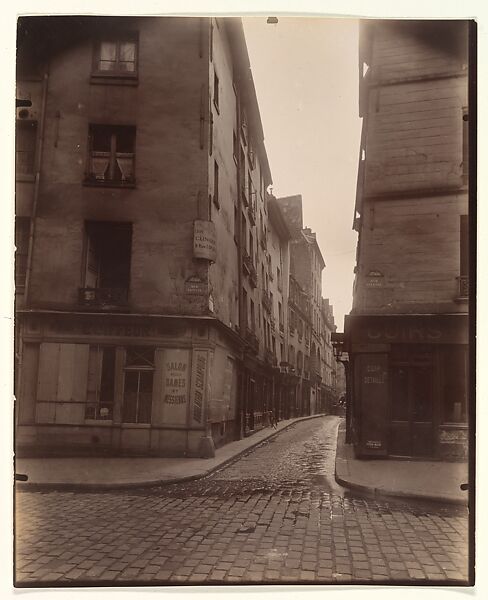 Rue Laplace and Rue Valette, Paris, Eugène Atget, Gelatin silver print from glass negative
