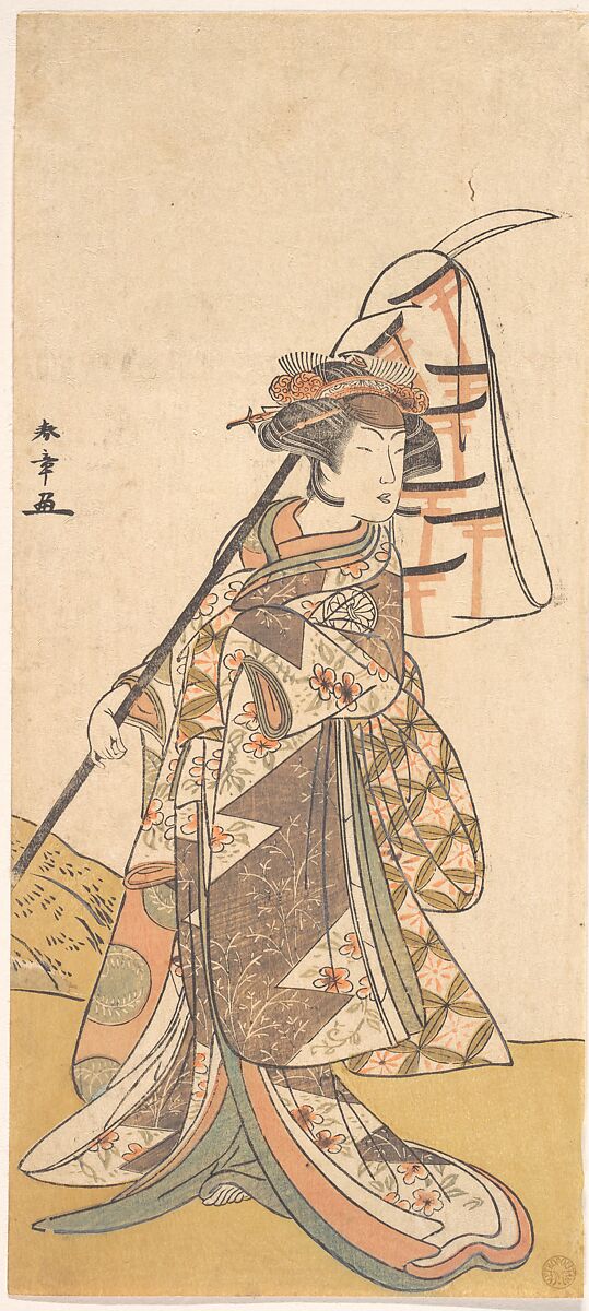 Kabuki Actor Segawa Kikunojō III, Katsukawa Shunshō, Woodblock print (nishiki-e); ink and color on paper, Japan