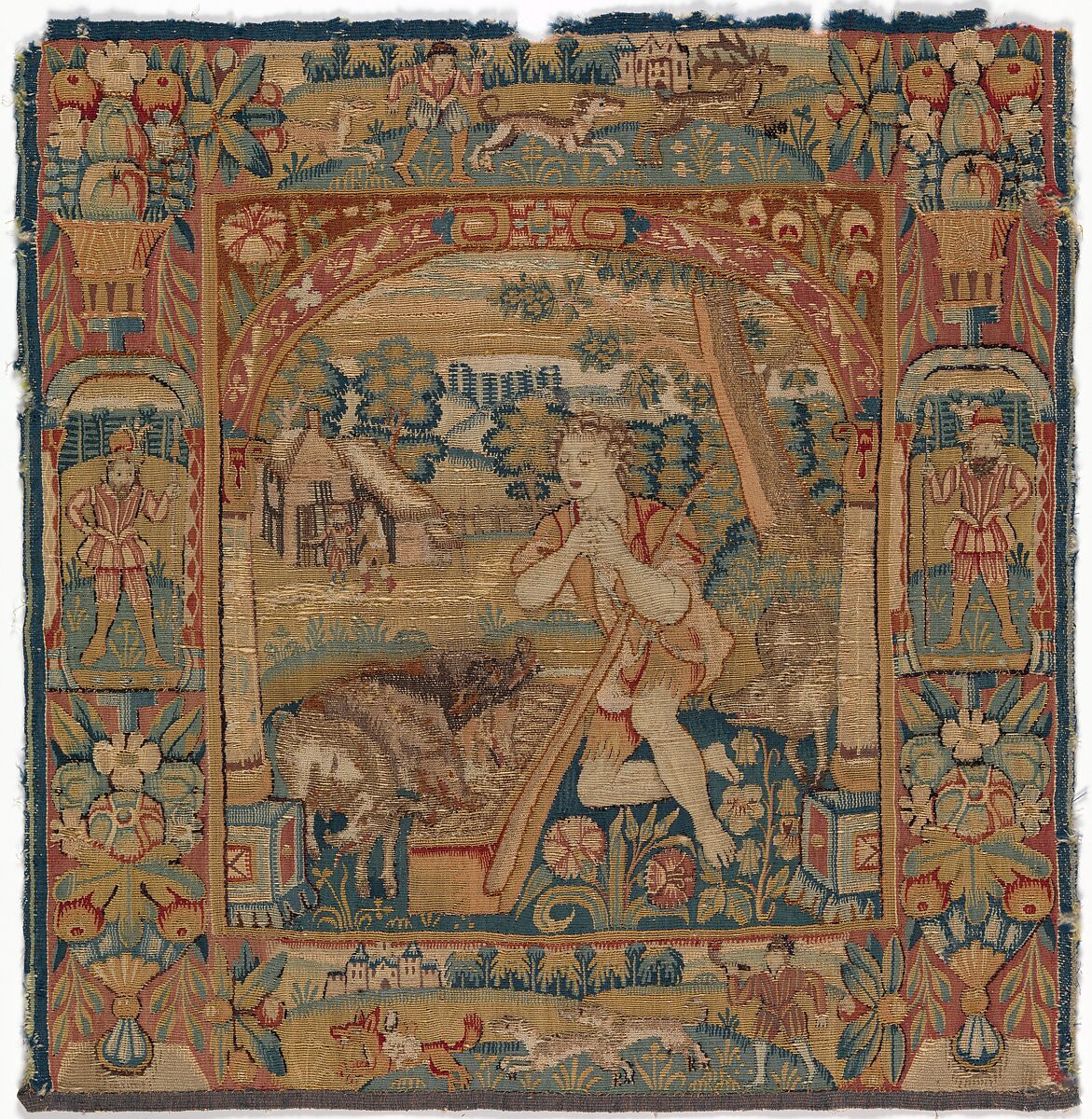 "The Repentance of the Prodigal Son" from a set of six of The Parable of the Prodigal Son, Anonymous Workshop, British, Silk, wool (22 warps per inch, 10 per cm.)