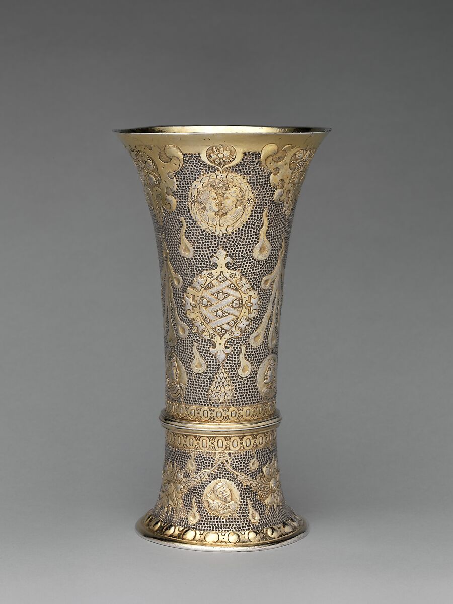 Footed beaker, Silver, partially gilded
