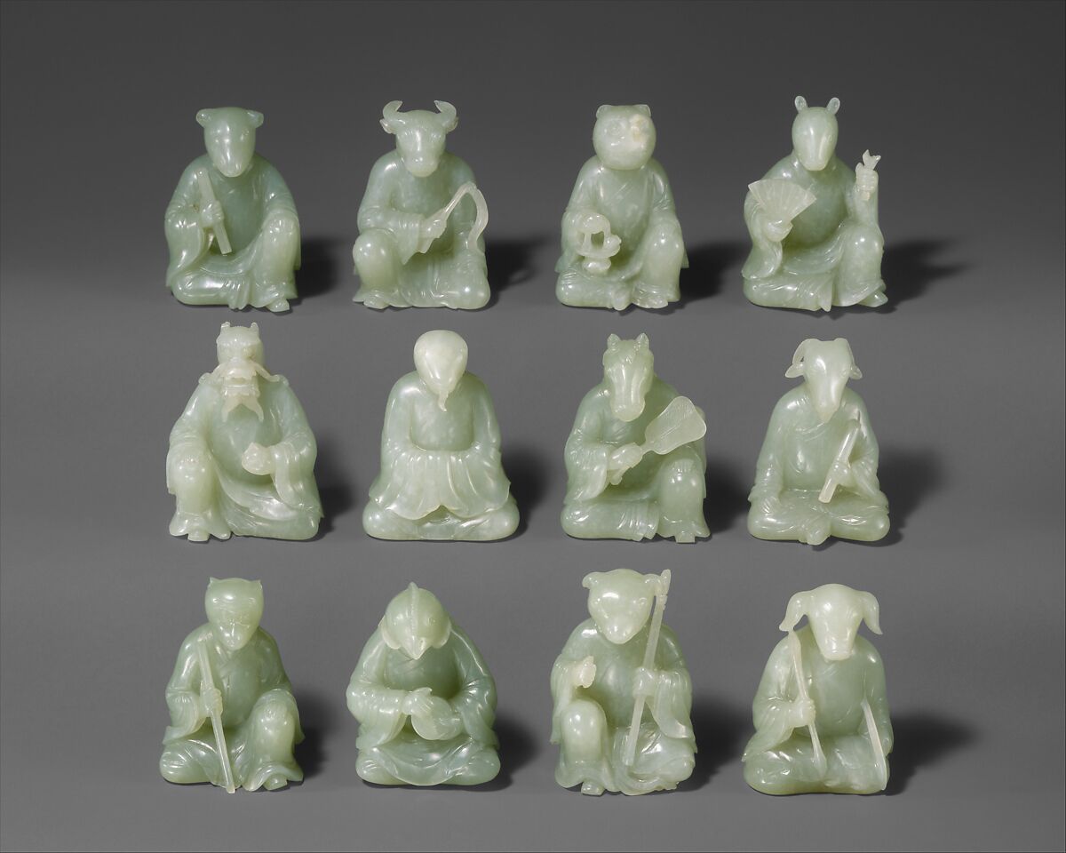 Twelve animals of the Chinese zodiac, Jade (nephrite), China