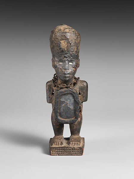 Power Figure: Male (Nkisi), Wood, glass, metal, cloth, organic matter, Kongo peoples