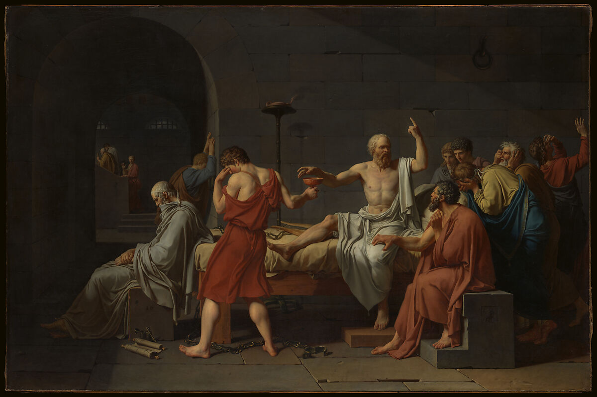 The Death of Socrates, Jacques Louis David, Oil on canvas