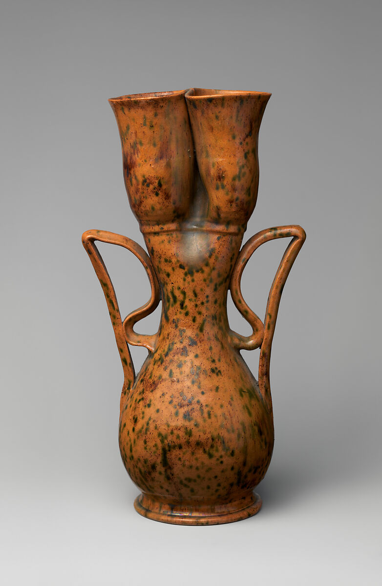 Vase, George E. Ohr, earthenware, American