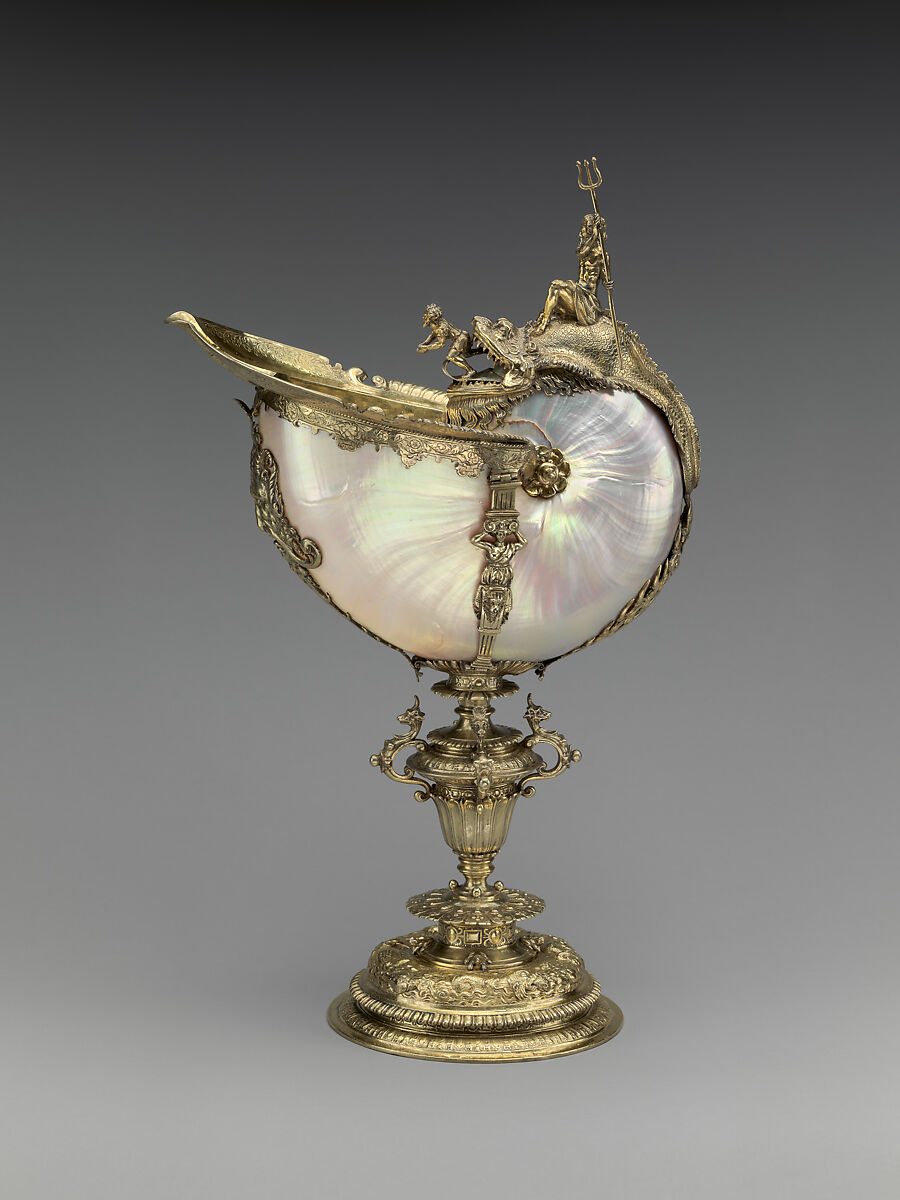 Nautilus cup, Nautilus shell, with gilded silver mounts