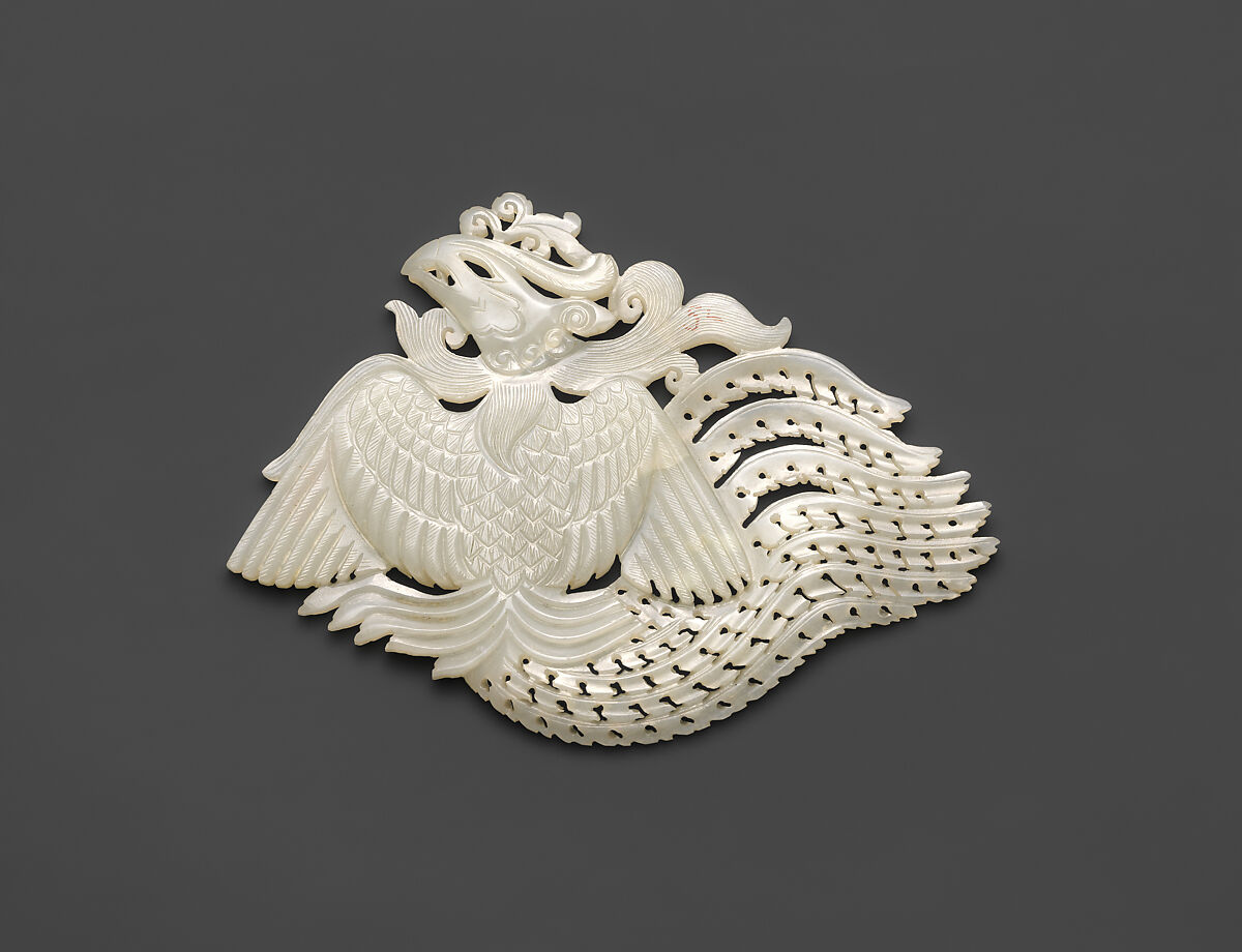 Fitting in the shape of a phoenix, Jade (nephrite), China