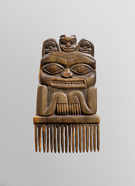 Comb, Mountain sheep horn, Tlingit, Native American