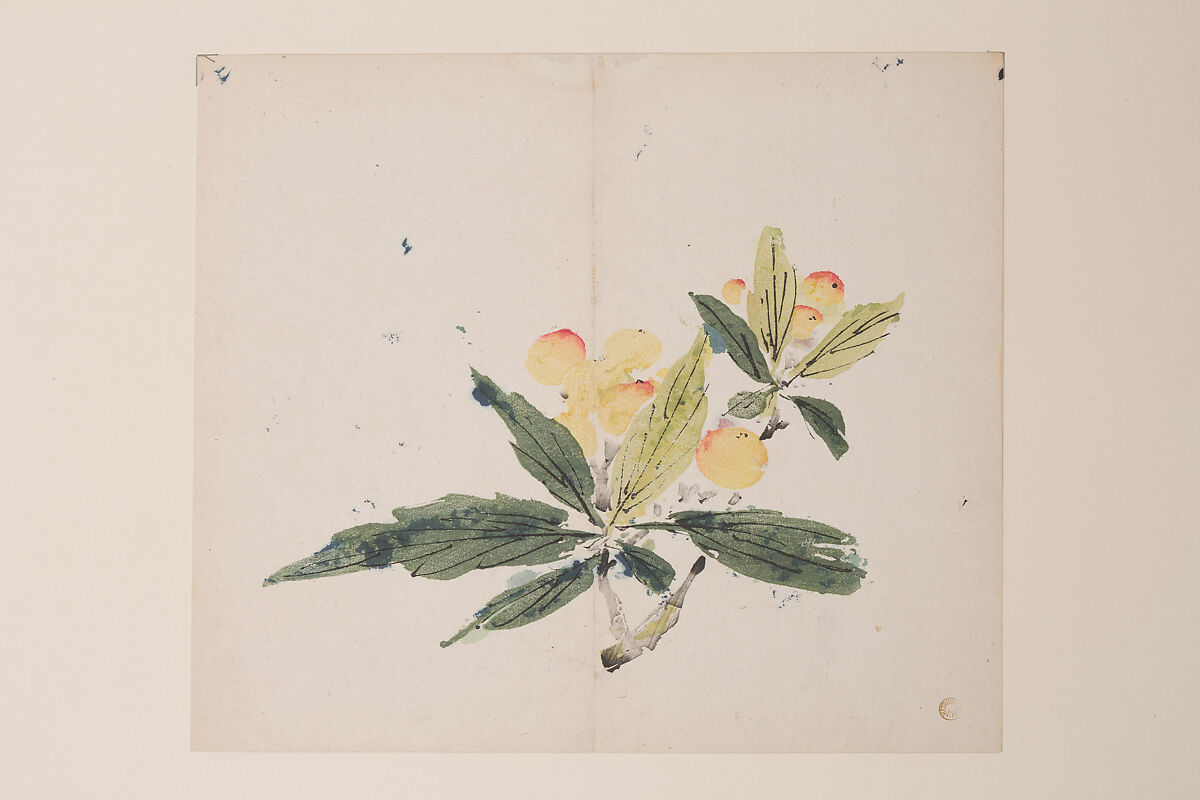 Page from the Ten Bamboo Studio Manual of Painting and Calligraphy, Hu Zhengyan, Individual leaf from a printed book; ink and color on paper, China