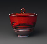 Covered bowl, Edgar Littlefield, Earthenware, American