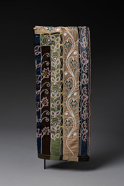 Woman's hood, Wool cloth, silk ribbon, and glass beads, Ojibwa, Native American