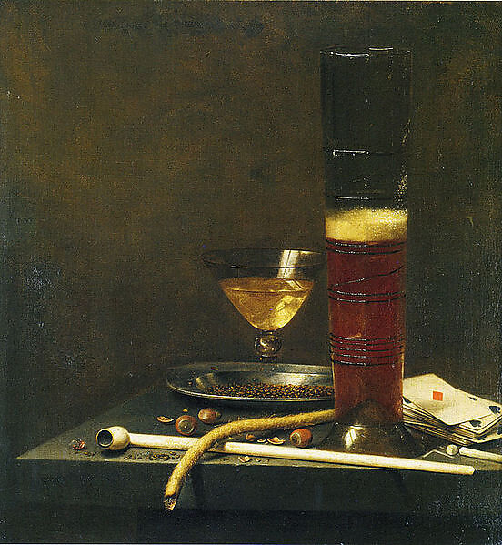 Still Life with a Pipe-lighter, Jan Jansz van de Velde III, Oil on canvas