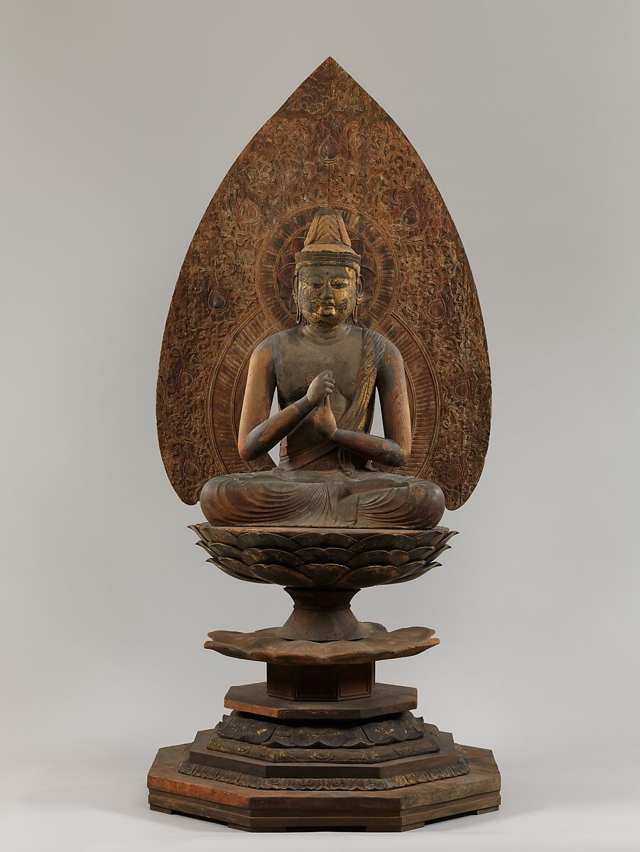 Dainichi, the Cosmic Buddha (Mahavairocana), Wood with lacquer and gold leaf, Japan
