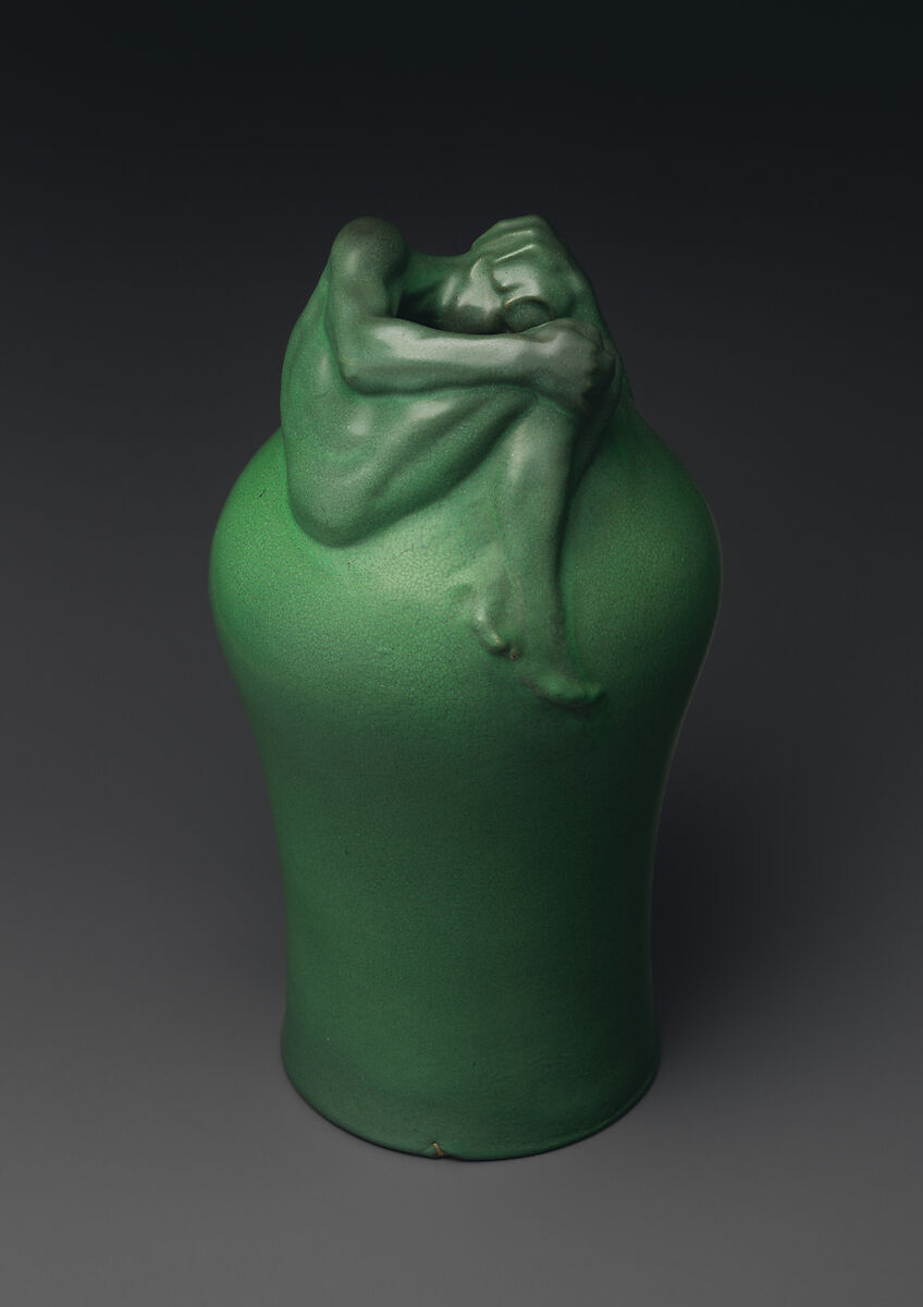 Despondency vase, Artus Van Briggle, Earthenware, American