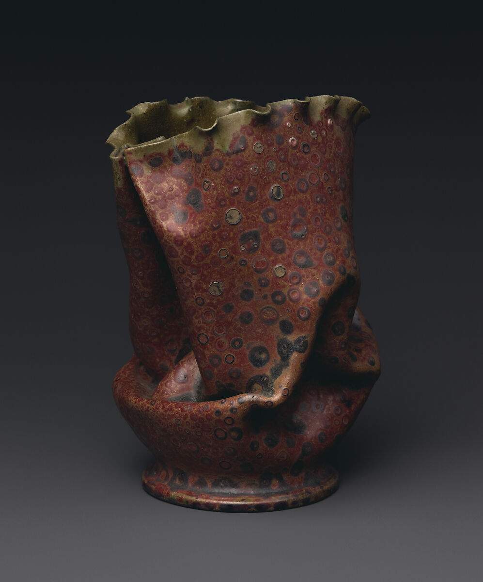 Vase, George E. Ohr, Earthenware