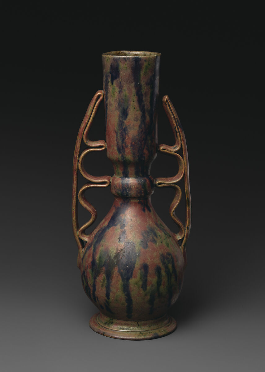 Vase, George E. Ohr, earthenware, American