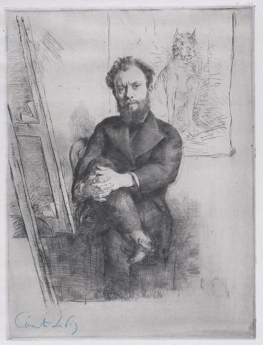 Portrait of Comte Lepic, Marcellin Desboutin, Drypoint; sixth state of seven