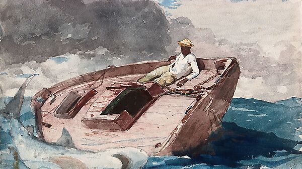The Gulf Stream, Winslow Homer, Watercolor and graphite on wove paper, American