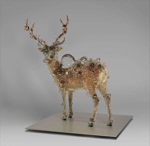 PixCell-Deer#24, Kohei Nawa 名和晃平, Mixed media; taxidermied deer with artificial crystal glass, Japan
