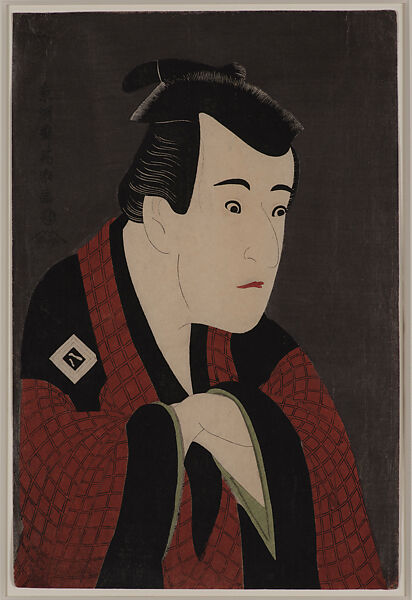 The Actor Ichikawa Yaozō III as Tanabe Bunzō, Tōshūsai Sharaku, Woodblock print (nishiki-e); ink, color, and mica on paper; vertical ōban, Japan