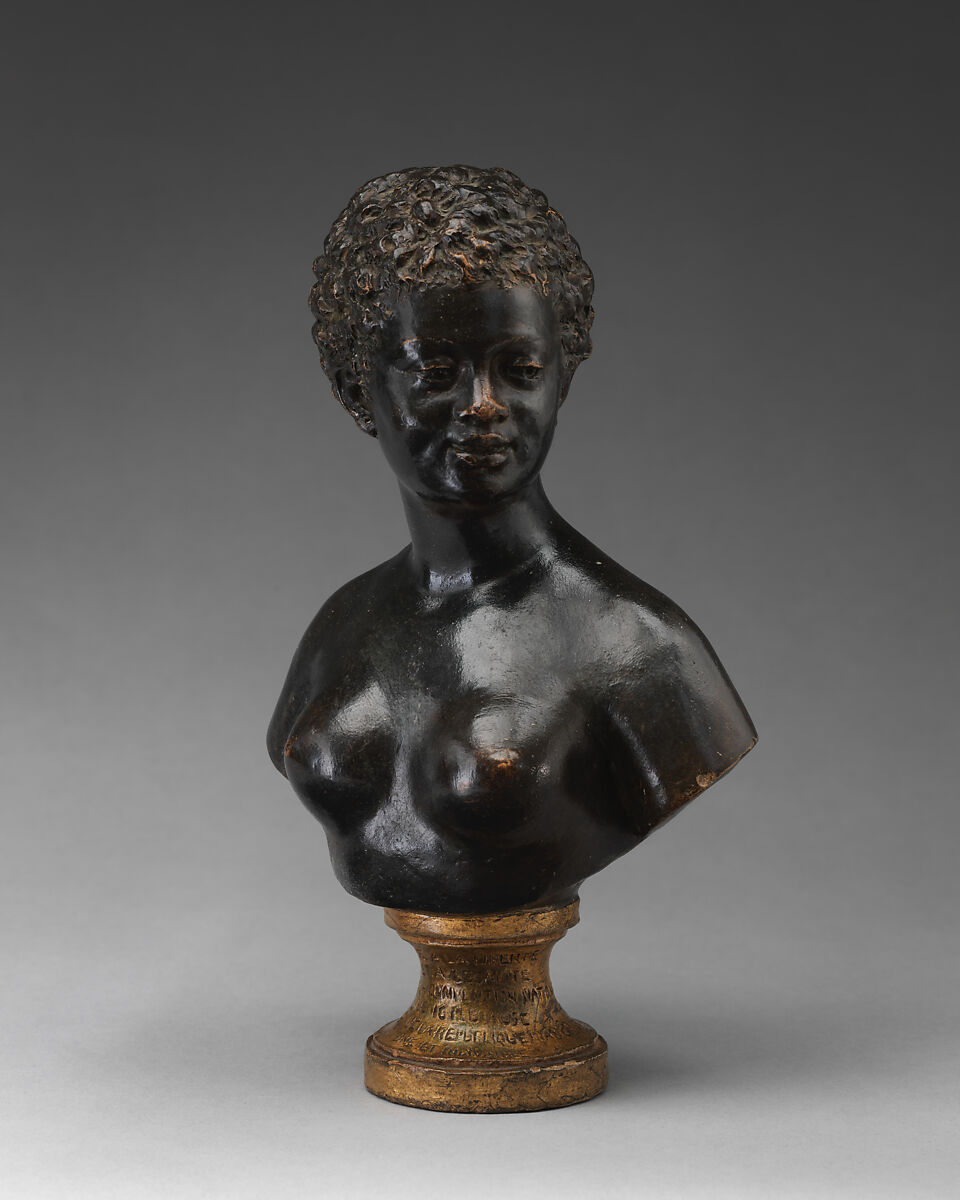 Bust of a Woman, Jean Antoine Houdon, Terracotta and paint