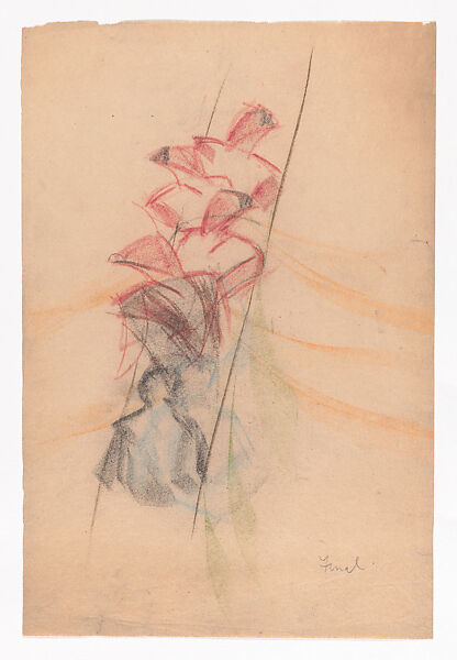 Drawing for The Eight, Cyril E. Power, Pastel on tracing paper