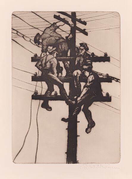 Nerves of an Army, Christopher Richard Wynne Nevinson, Drypoint