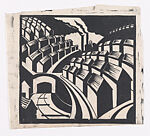 Mining Town, No. 2, Ursula Fookes, Linocut on Japanese paper