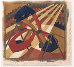 In the Circus, Lill Tschudi, Linocut on Japanese paper