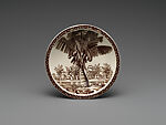 Our America with Florida Coconut Palms, Small dish, Rockwell Kent, Earthenware, American