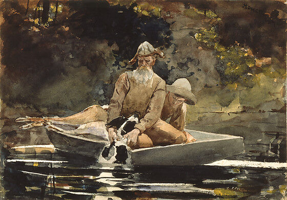 After the Hunt, Winslow Homer, Watercolor, gouache, and graphite on wove paper, American