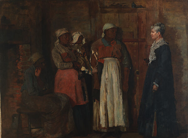 A Visit from the Old Mistress, Winslow Homer, Oil on canvas, American