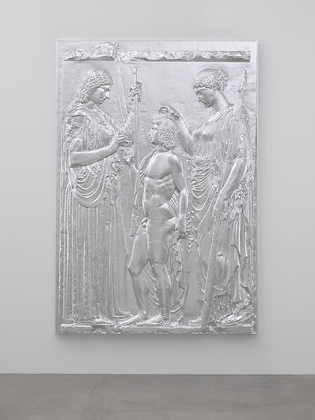 A copy of ten marble fragments of the Great Eleusinian Relief, Charles Ray, Aluminum