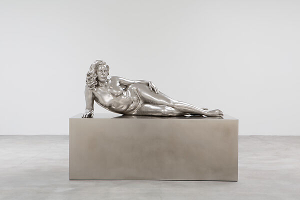 Reclining woman, Charles Ray, Stainless steel