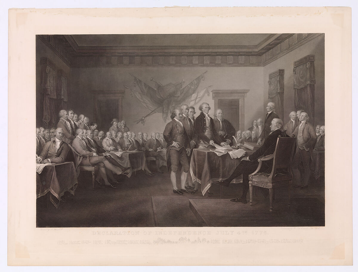 The Declaration of Independence, July 4, 1776, Waterman Lilly Ormsby, Engraving