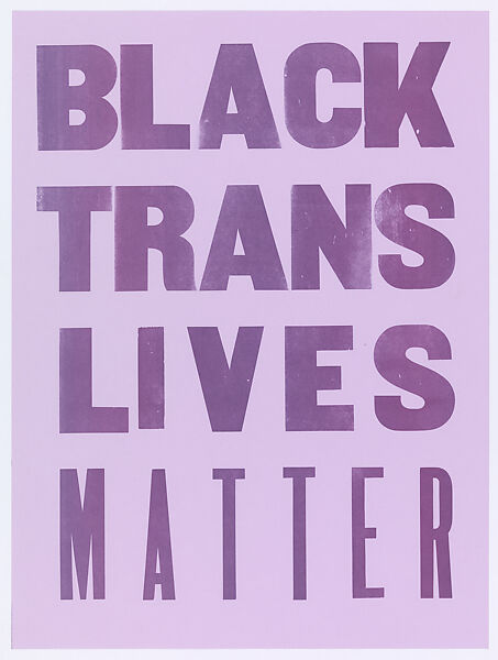 Black Trans Lives Matter, Center for Book Arts, Letterpress