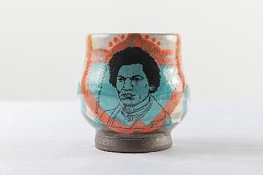 Portrait Cup: Frederick Douglass, Roberto Lugo, Glazed ceramics