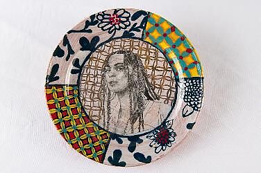 Plate: Beyonce, Roberto Lugo, Glazed ceramics