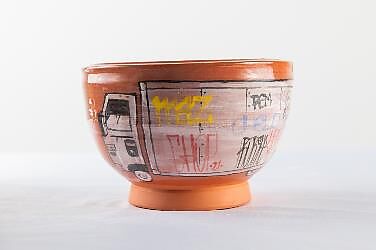 Grafitti Truck Bowl 1, Roberto Lugo, Glazed ceramic