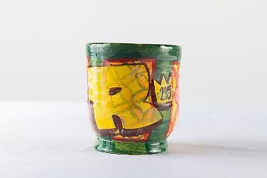 Grafitti Cup 5, Roberto Lugo, Glazed ceramic