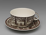 Maple Syrup Gathering cup and saucer, Rockwell Kent, Earthenware, American