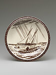 Soup bowl with New England Fishing Boats, Rockwell Kent, Earthenware, American