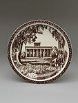 Our America bread and butter plate with Southern plantation, Rockwell Kent, Earthenware, American