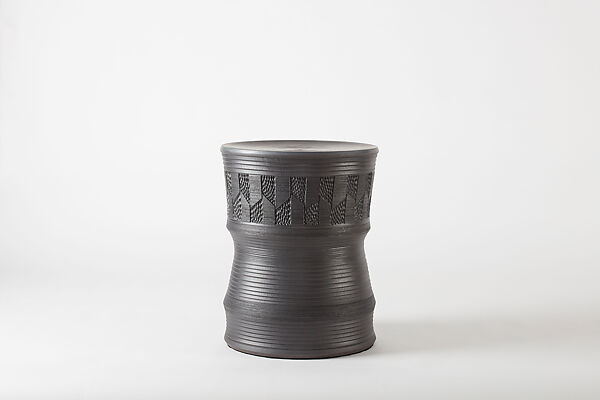 Imbizo Stool, Chuma Maweni, Carved glazed ceramic