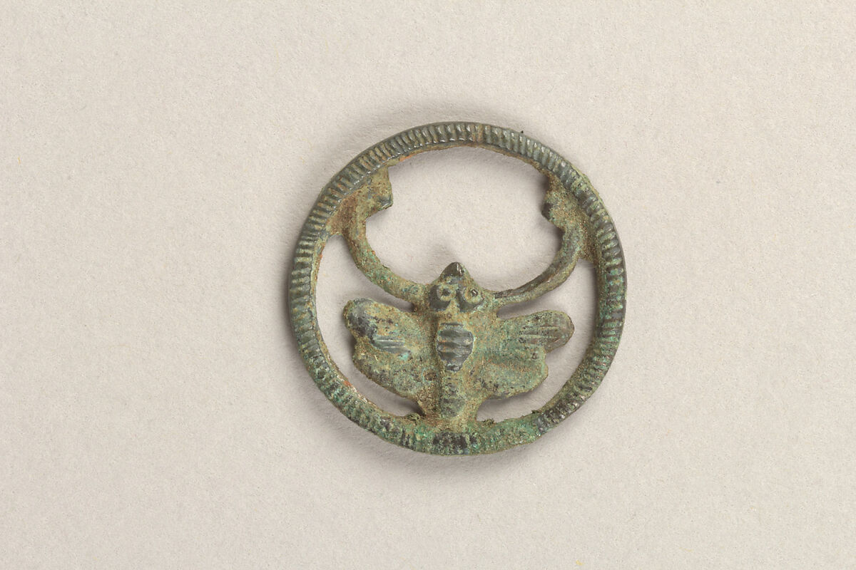 Ornament with insect, Bronze, Korea