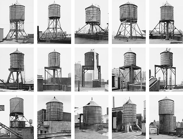 Water Towers (New York, United States), Bernd and Hilla Becher, Gelatin silver prints