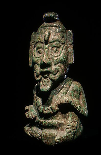 Deity figure, Jade, Maya