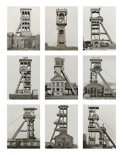 Winding Towers (Belgium and France), Bernd and Hilla Becher, Gelatin silver prints