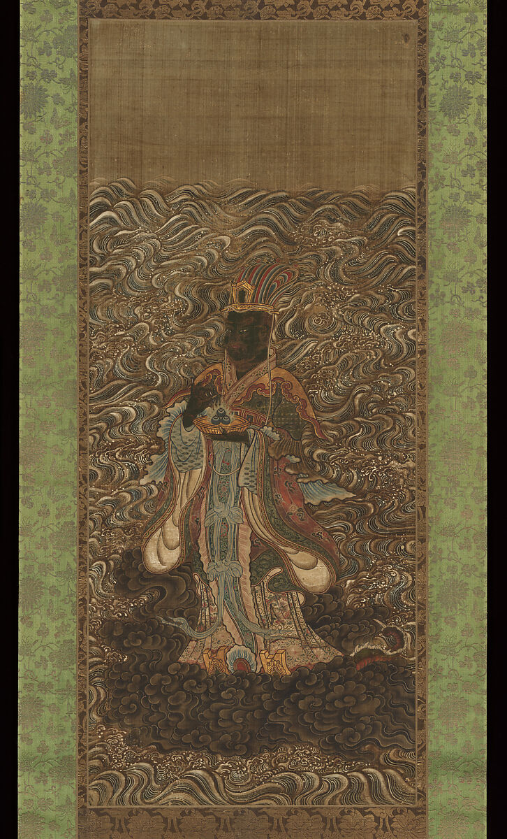 Dragon King, Unidentified, Hanging scroll; ink, color, and gold on silk, Japan