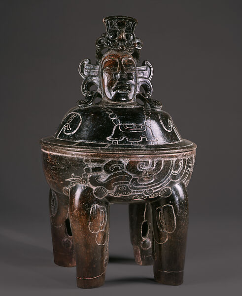 Vessel with scribe, Ceramic, Maya